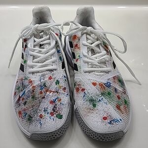 Adidas CourtJam Bounce Men's Shoes - White/Colorful Sz.7.5